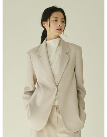 테일러드 오버핏 자켓 - 애쉬베이지 / Tailored Over Fit Jacket - A.Beige