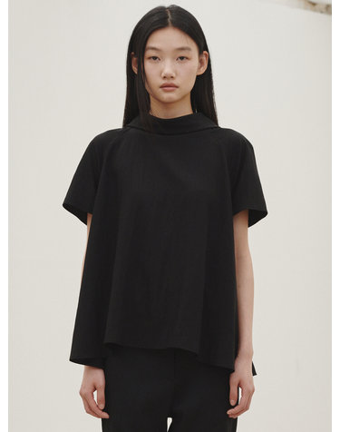 투웨이 플레어 블라우스 - 블랙 / Two-way Flare Blouse - Black