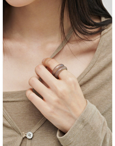 마블 스택링 - 2컬러 / Marble Stack Ring - 2 Color