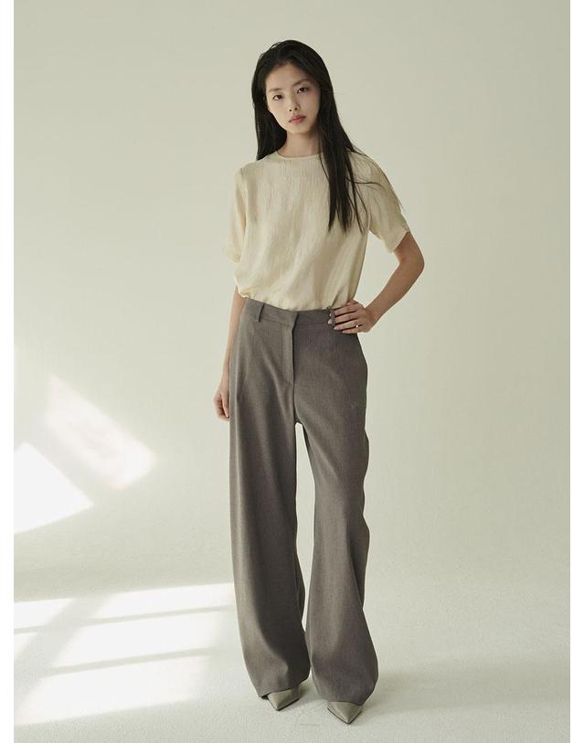 누브 커브드 테일러링 팬츠 - 다크 그레이/ Curved Tailoring Pants - D.Gray 착용컷