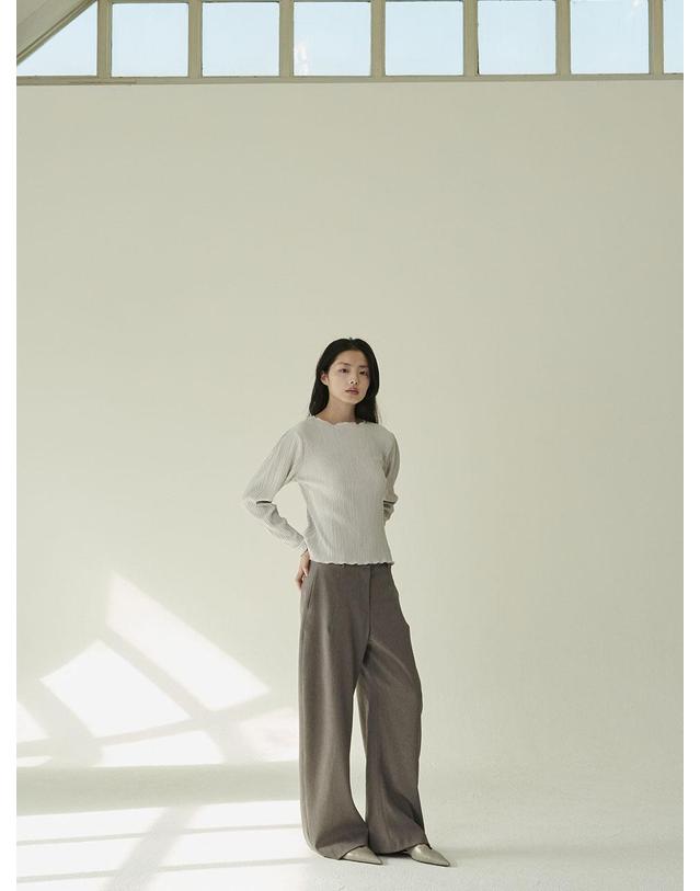 누브 투웨이 블라우스 가디건 - 라이트 그레이/ Two-Way Blouse Cardigan - L.Gray 착용컷