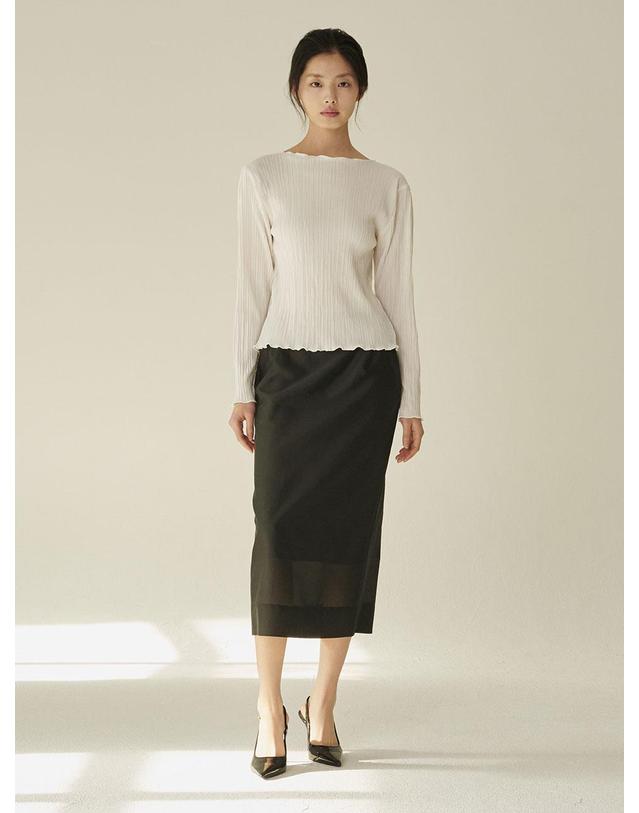 누브 투웨이 블라우스 가디건 - 아이보리/ Two‑Way Blouse Cardigan - Ivory 착용컷