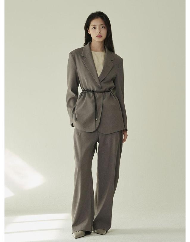 누브 테일러드 오버핏 자켓 셋업 - 다크 그레이 / Tailored Over Fit Jacket Set - D.Gray 착용컷