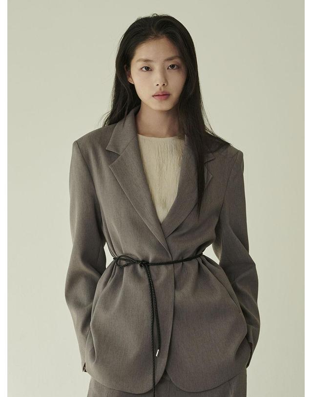 누브 테일러드 오버핏 자켓 셋업 - 다크 그레이 / Tailored Over Fit Jacket Set - D.Gray 착용컷