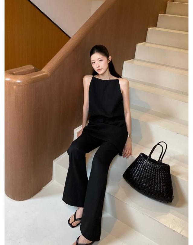 누브 테일러드 부츠컷 슬랙스 - 블랙 / Tailored Bootcut Slacks - Black 착용컷