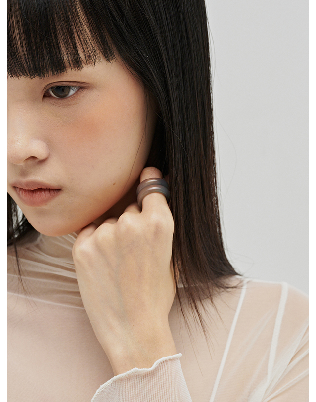 누브 마블 스택링 - 2컬러 / Marble Stack Ring - 2 Color 착용컷