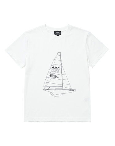 아페쎄 CODEU M26203 AAB WHITE JEANNOT 자노 돛단배 공용 반팔티