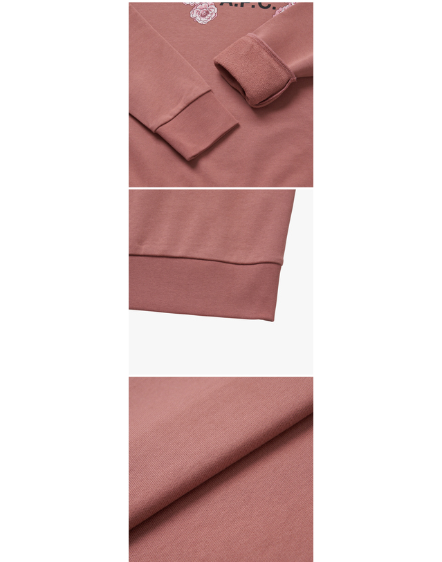아페쎄 아페쎄 COEIP M27814 FAA PINK OTHELLO 오델로 플라워 공용 맨투맨 착용컷