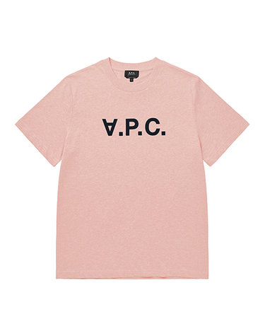아페쎄 COHBM M26384 TFI ROSE/DARK NAVY VPC 벨벳 로고 스탠다드 그랜드 공용 반팔티