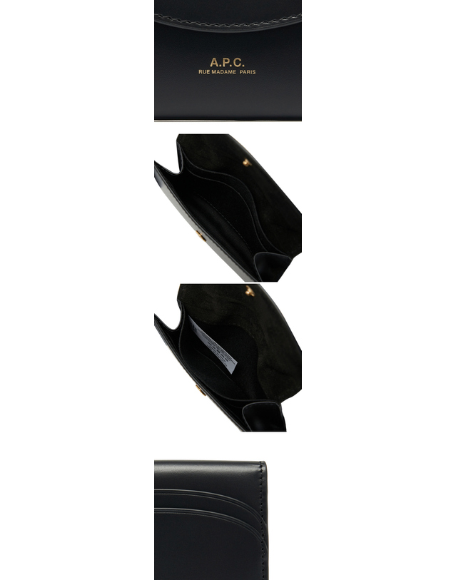 아페쎄 아페쎄 PXAWV F63349 LZZ BLACK GENEVE 제네바 비즈니스 카드지갑 착용컷