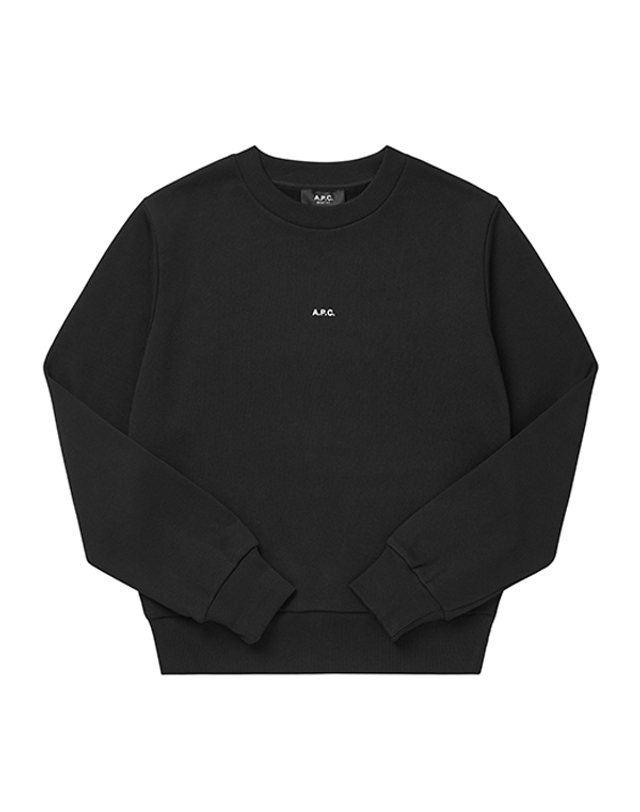 아페쎄 아페쎄 COHBX F27912 TZC NOIR/BLANC 마이크로 로고 박시 여성 맨투맨 착용컷