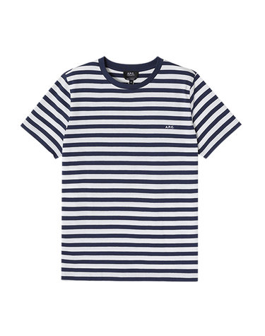 아페쎄 COHBZ M26419 IAK DARK NAVY RAYE 스트라이프 브로디 스탠다드 공용 반팔티