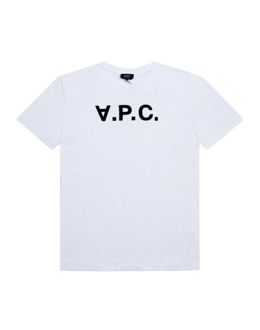아페쎄 COHBM M26384 TAE WHITE/DARK NAVY VPC 벨벳 로고 스탠다드 그랜드 공용 반팔티