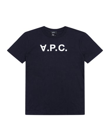 아페쎄 COHBM M26384 TIQ DARK NAVY/ECRU VPC 벨벳 로고 스탠다드 그랜드 공용 반팔티