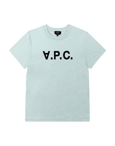 아페쎄 COHBM M26384 KLL VERT DEAU/VERT FONCE VPC 벨벳 로고 스탠다드 그랜드 공용 반팔티