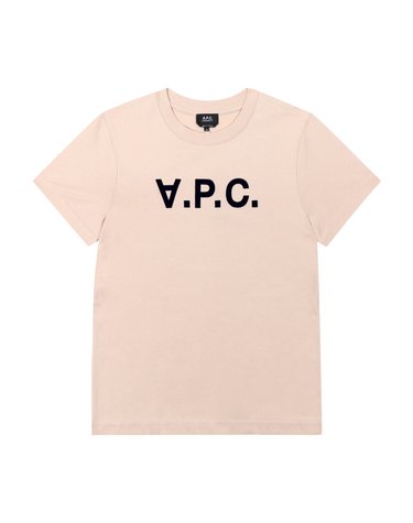 아페쎄 COHBM M26384 TBI BEIGE/DARK NAVY VPC 벨벳 로고 스탠다드 그랜드 공용 반팔티