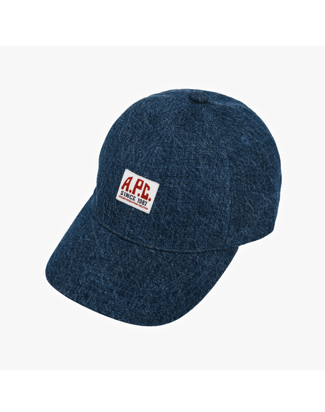 아페쎄 아페쎄 COHTD M24151 IAL WASHED INDIGO CHARLIE 찰리 스톤워시 인디고 볼캡 착용컷