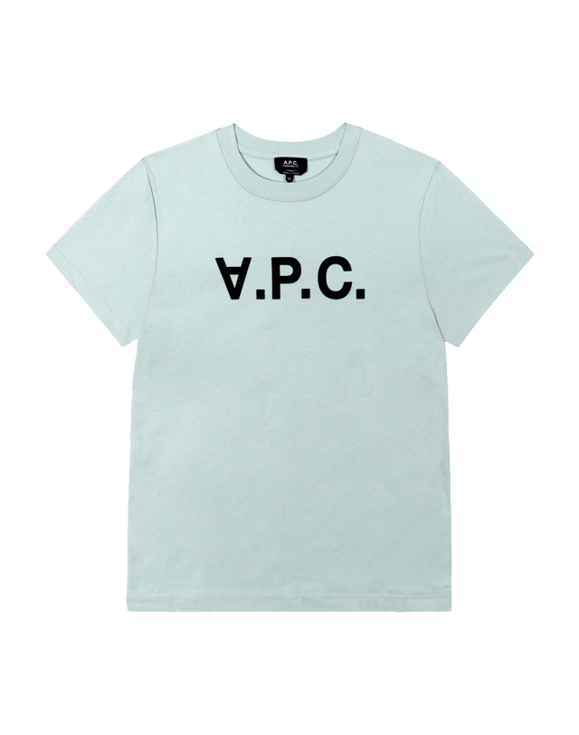 아페쎄 아페쎄 COHBM M26384 KLL VERT DEAU/VERT FONCE VPC 벨벳 로고 스탠다드 그랜드 공용 반팔티 착용컷