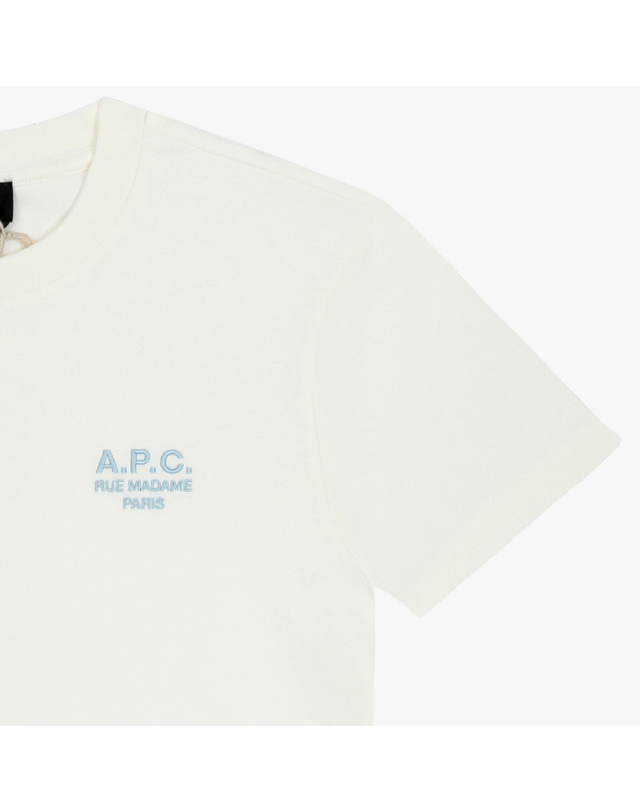 아페쎄 아페쎄 COHBU M26388 ALI BLANC/BLEU CIEL RUE MADAME 마담 스탠다드 공용 반팔티 착용컷