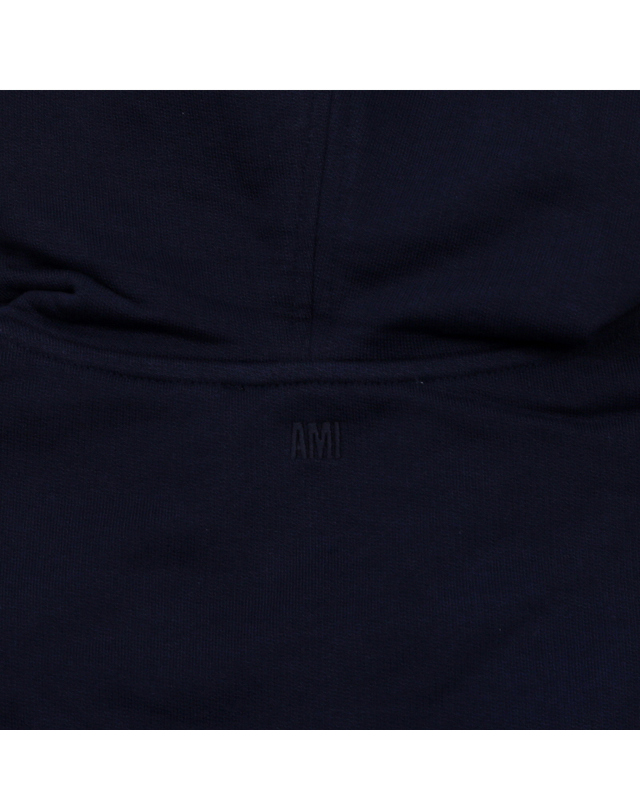 아미 AMI BFUSW435 730 430 아미 드 꾀흐 스몰 하트 로고 공용 후드집업 착용컷