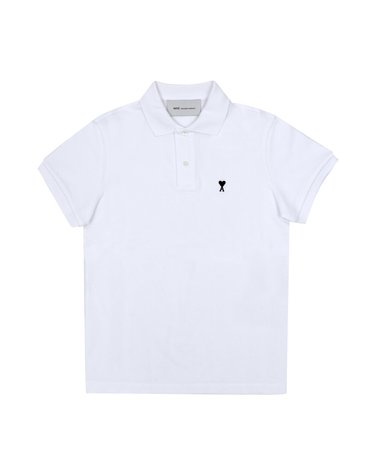 AMI HPL411 760 100 아미 드 꾀흐 스몰 하트 로고 폴로 공용 반팔티