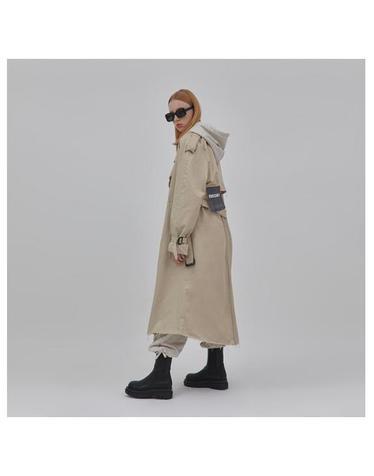 G.I cut-out trench coat BEIGE