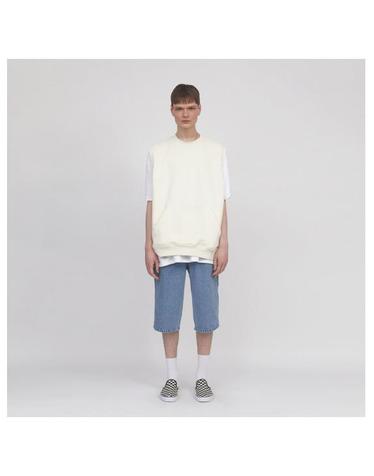 G.I sleeveless sweatshirt WHITE