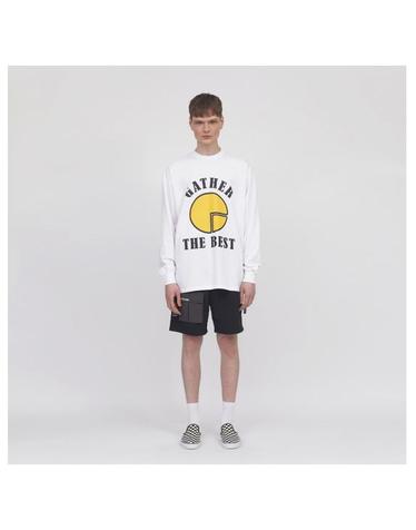 G.I symbol print longsleeve t-shirt WHITE