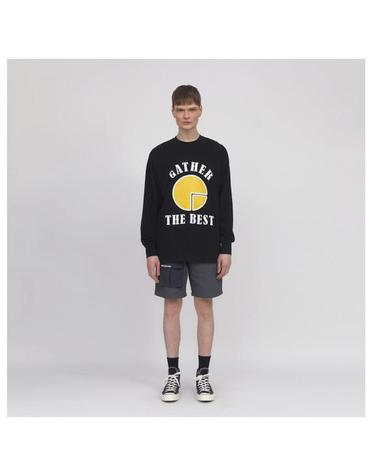 G.I symbol print longsleeve t-shirt BLACK