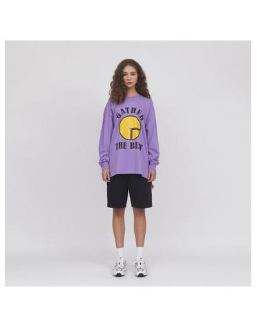 G.I symbol print longsleeve t-shirt PURPLE