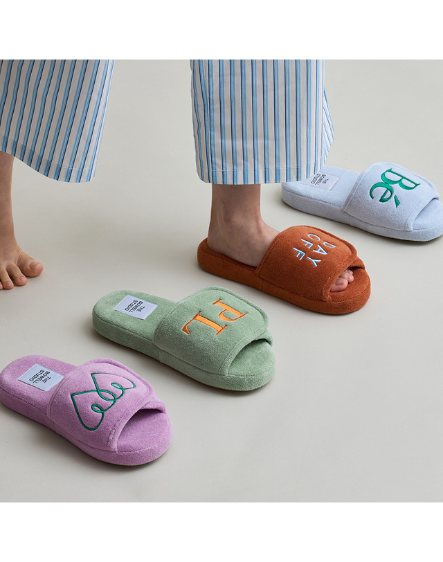 보웰 [BWTZ] 테리 벨크로 메모리폼 실내화 층간소음 슬리퍼 1 (여성용 남성용빅사이즈) 착용컷