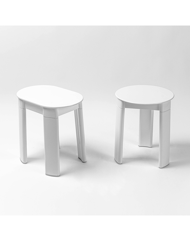 게디 게디 히스토릭 컬렉션 트리오 스툴 화이트 designed by Olaf Von Bohr 착용컷