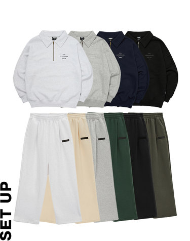 [SET] 데일리 스탠다드 하프 집업 + 와이드 팬츠