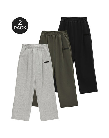 [2PACK] 스탠다드 원턱 와이드 스웨트 팬츠 (3COLOR)