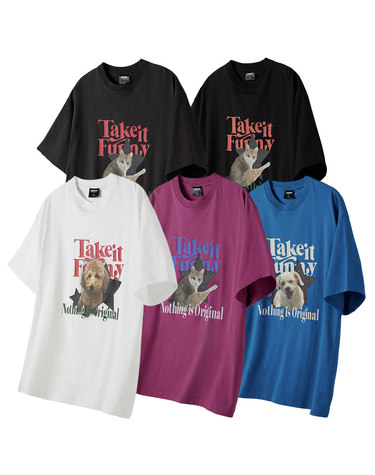 Take it Funny Pet 오버 반팔 (5COLOR)