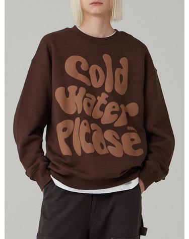 Cold water Plz 오버 맨투맨_브라운