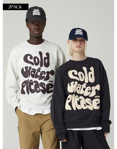 [2PACK] Cold water Plz 오버 맨투맨 (4COLOR)