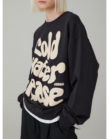 Cold water Plz 오버 맨투맨_차콜