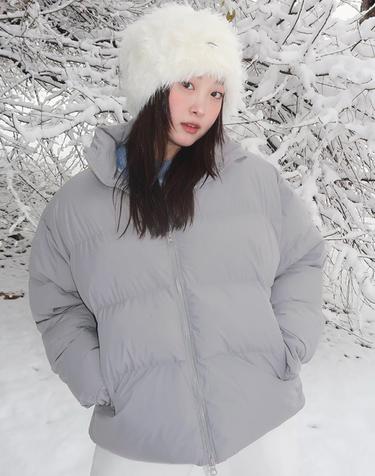 어반에이지 베이직 2WAY 숏 패딩_그레이