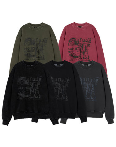 COLLECTOR 피그먼트 오버 맨투맨 5color