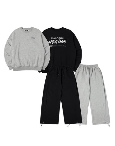 [SET] DESIGN STUDIO 맨투맨 벌룬핏 트레이닝 셋업