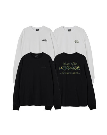[2PACK] DESIGN STUDIO 로고 오버핏 롱슬리브_4color