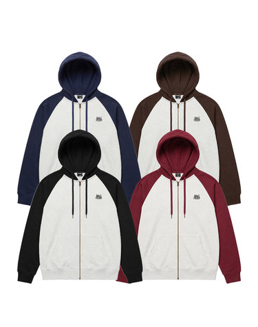[2PACK] 와일드로고 나그랑 기모 후드 집업 _4color