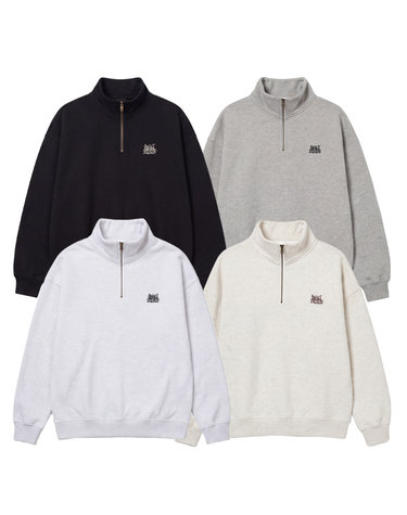 [2PACK] 와일드로고 오버핏 하프집업_4color
