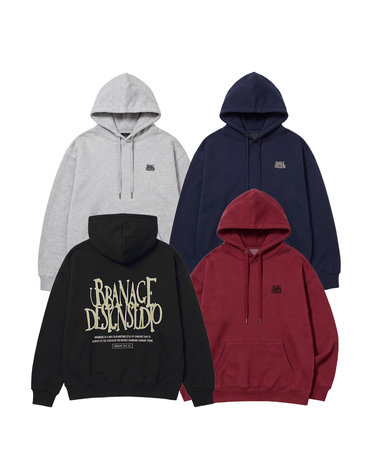 [2PACK] 와일드 로고 오버핏 기모 후드_4color