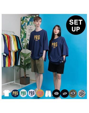 [SET]PRG프린팅 반팔티 셋업
