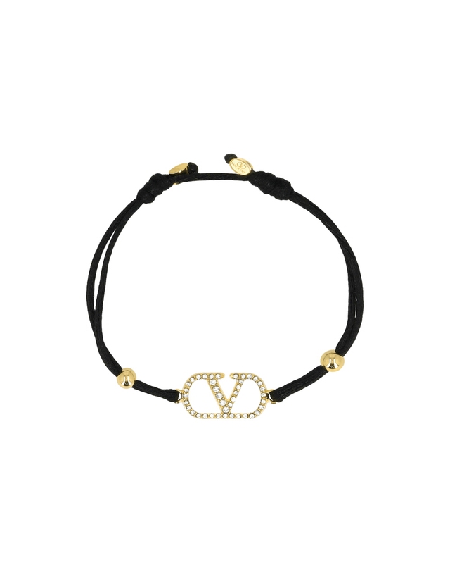 발렌티노 발렌티노 7W2J0X85 RLV EDM (J0X85 RLV EDM) 가라바니 V로고 코튼 팔찌 착용컷