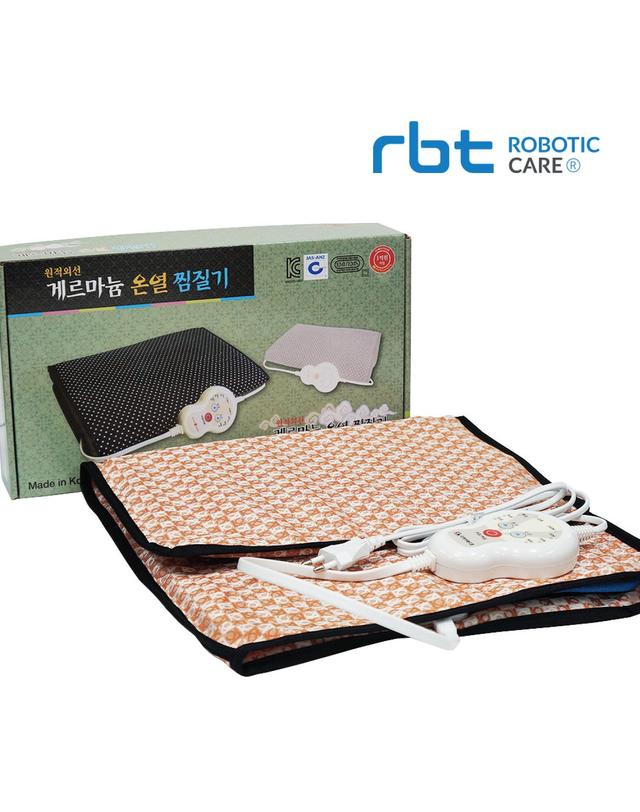 로보틱케어 특대형 게르마늄 전기 찜질기 (고급실리콘열선 국내생산 온열 핫팩) 착용컷