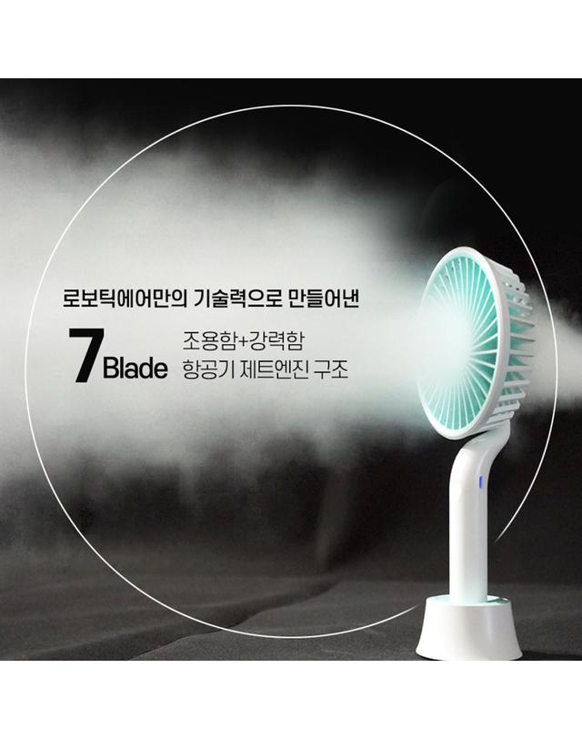 로보틱케어 로보틱케어 휴대용 써큘레이터 R3 USB 충전식 미니 선풍기 착용컷