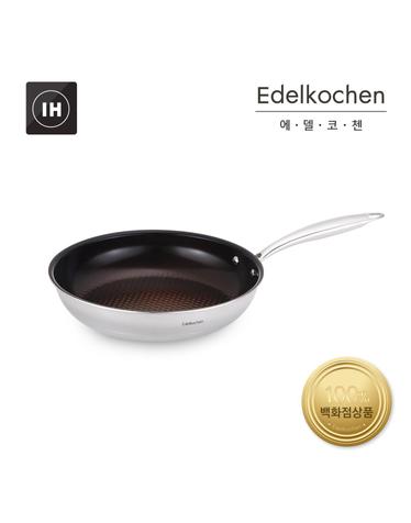 에델코첸 통3중 코코 프라이팬 24cm (브라운 세라믹_엠보)